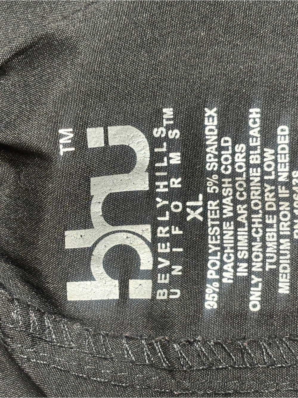 Beverly Hills Uniforms Black Cargo Jogger Scrub Pants - XL - Picture 6 of 8